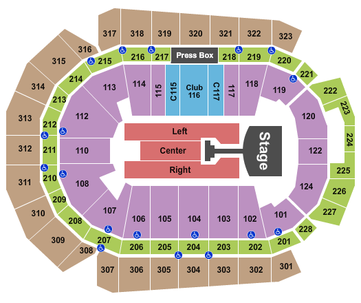 Wells Fargo Arena P!nk Seating Chart